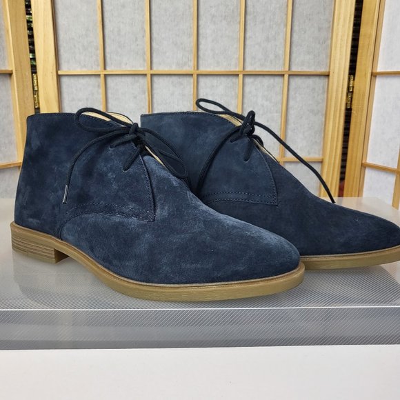 Hush Puppies Shoes - Hush Puppies blue suede leather waterproof ankle boots size 10